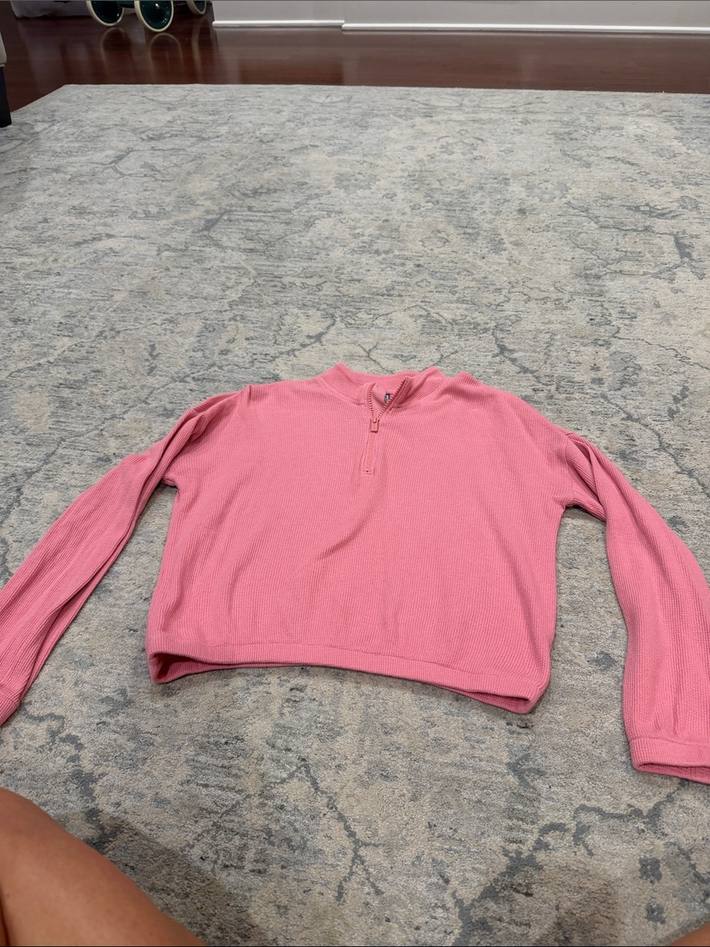 Old Navy Pink Quarter-Zip Pullover Sweatshirt